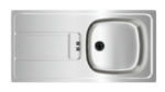 Teka GRAVITY 45 E-XM 1B 1D Çelik Eviye