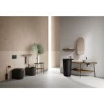 VitrA Plural Raf, 75 cm, Uzun, Metal Havluluklu, Koyu Meşe, Sağ - Görsel 9