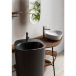 VitrA Plural Raf, 75 cm, Uzun, Metal Havluluklu, Koyu Meşe, Sol - Görsel 2