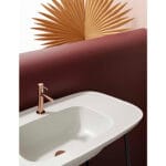 VitrA Plural Lavabo Dolabı, 100 cm, Tek Armatür Delikli, Mat Beyaz Lavabolu, Koyu Meşe - Görsel 4
