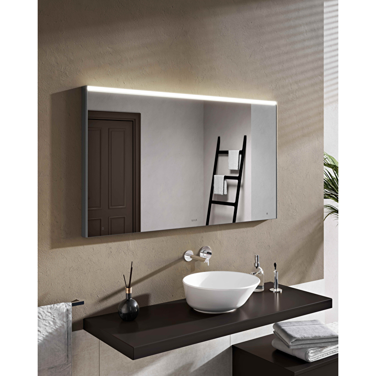 VitrA Prime Düz Ayna , 120 cm, Aydınlatmalı, Sensörlü, Buğu Önleyici, Ayarlanabilir Işık, Fırçalı Krom - Görsel 3