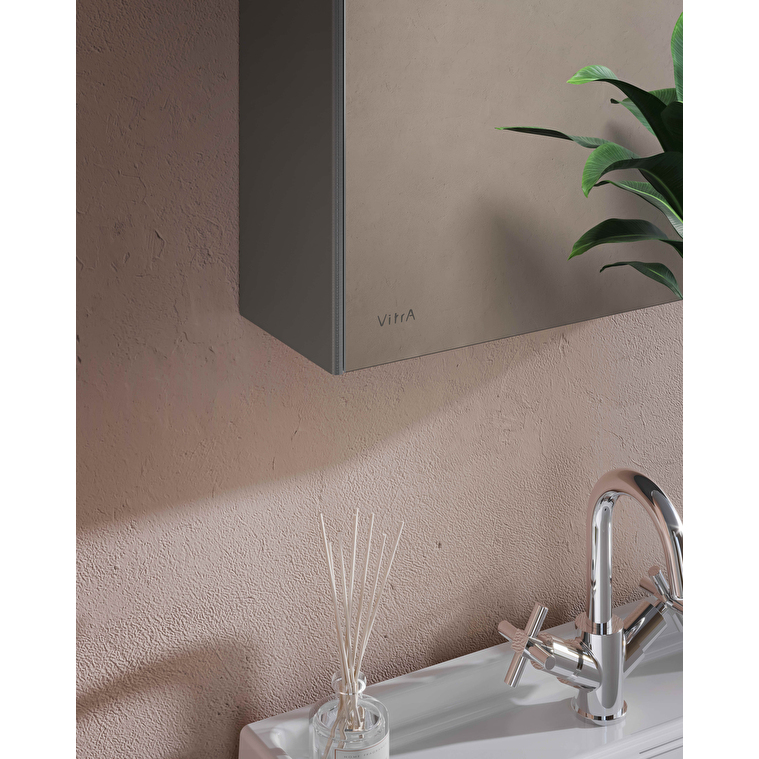 VitrA Prime Dolaplı Ayna, 60 cm, Aydınlatmalı, Sensörlü, Ayarlanabilir Işık, Fırçalı Krom, Sağ - Görsel 4