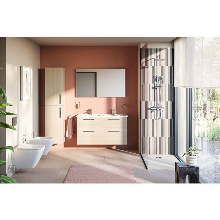 VitrA Base Düz Ayna, 120 cm, Fırçalı Krom - Görsel 2