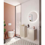 VitrA Root Flat Lavabo Dolabı, 45 cm, Bir Kapaklı, Dar, Köşeli Lavabo, Parlak Sahra Beji, Sağ - Görsel 4