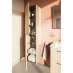 VitrA Root Flat Boy Dolabı, 40 cm, İki Kapaklı, Doğal Meşe - Görsel 4