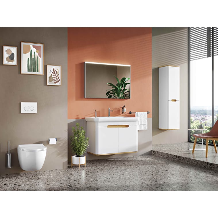 VitrA Prime Düz Ayna , 100 cm, Aydınlatmalı, Sensörlü, Buğu Önleyici, Ayarlanabilir Işık, Fırçalı Krom - Görsel 2