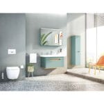 VitrA Sento Lavabo Dolabı, 100 cm, Bir Çekmeceli, Aydınlatmalı, Mat Fiyord Yeşili - Görsel 2