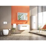 VitrA Sento Boy Dolabı, 40 cm, İki Kapaklı, Çamaşır Sepetli, Prizli, Mat Beyaz, Sol - Görsel 24