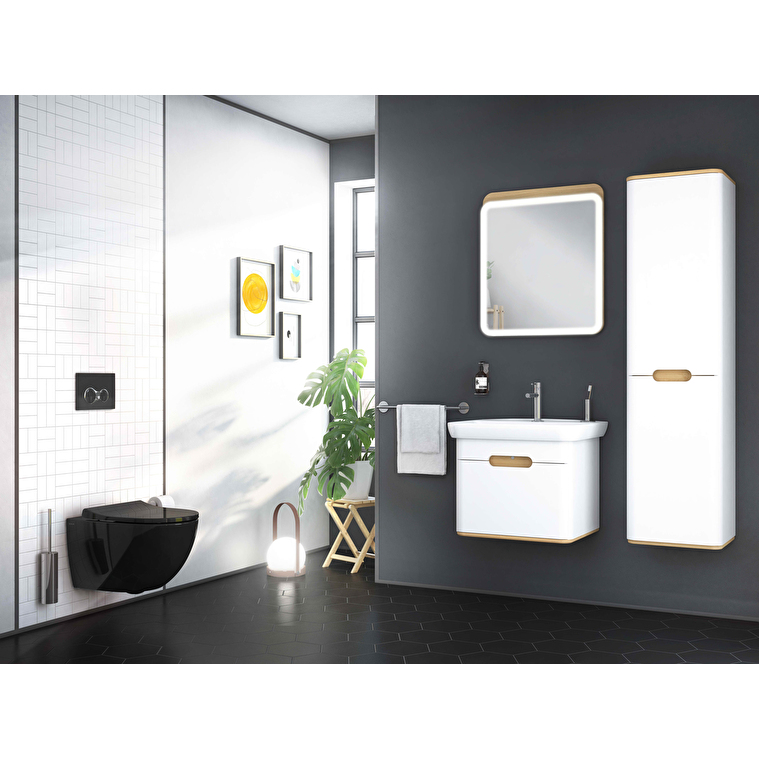 VitrA Sento Düz Ayna, 80 cm, Aydınlatmalı, Açık Meşe - Görsel 19