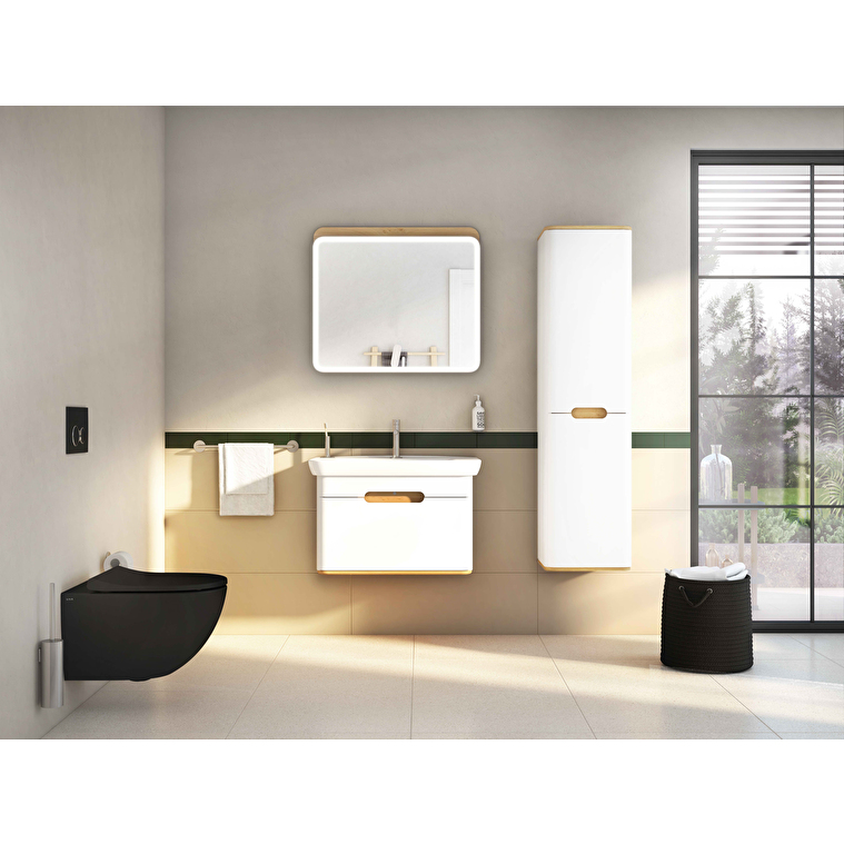 VitrA Sento Boy Dolabı, 40 cm, İki Kapaklı, Mat Beyaz, Sağ - Görsel 4