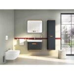 VitrA Sento Boy Dolabı, 40 cm, İki Kapaklı, Mat Antrasit, Sol - Görsel 5