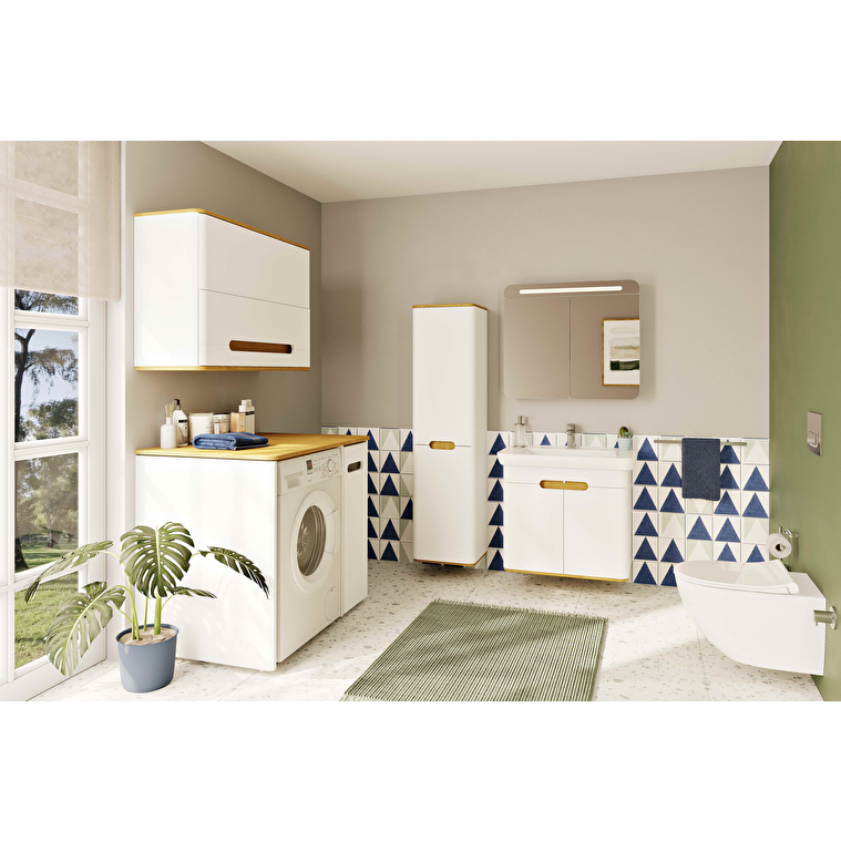 VitrA Sento Dolaplı Ayna, 80 cm, İki Kapaklı, Aydınlatmalı, Mat Beyaz - Görsel 2