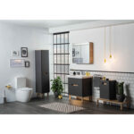 VitrA Sento Lavabo Dolabı, 80 cm, İki Çekmeceli, Aydınlatmalı, Mat Antrasit - Görsel 17