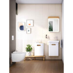 VitrA Sento Lavabo Dolabı, 50 cm, Bir Kapaklı, Dar, Aydınlatmalı, Mat Beyaz, Sol - Görsel 37