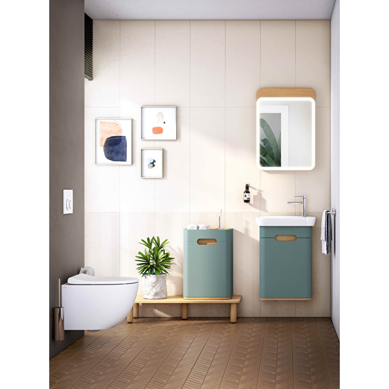 VitrA Sento Düz Ayna, 50 cm, Aydınlatmalı, Açık Meşe - Görsel 19