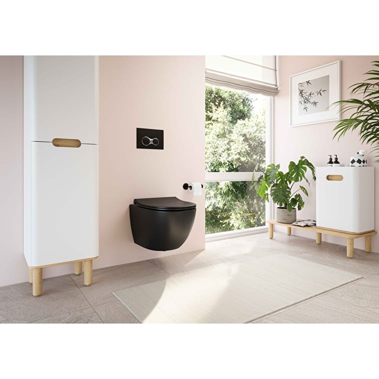 VitrA Sento Boy Dolabı, 40 cm, İki Kapaklı, Mat Beyaz, Sol - Görsel 2