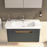 VitrA Sento Lavabo Dolabı, 100 cm, Bir Çekmeceli, Aydınlatmalı, Mat Antrasit - Görsel 13