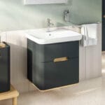 VitrA Sento Lavabo Dolabı, 65 cm, İki Çekmeceli, Aydınlatmalı, Mat Antrasit - Görsel 13