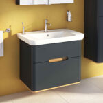 VitrA Sento Lavabo Dolabı, 80 cm, İki Çekmeceli, Aydınlatmalı, Mat Antrasit - Görsel 16