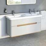 VitrA Sento Lavabo Dolabı, 130 cm, İki Çekmeceli, Çift Hazneli Lavabolu, Aydınlatmalı, Mat Açık Gri - Görsel 7