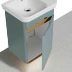 VitrA Sento Lavabo Dolabı, 50 cm, Bir Kapaklı, Dar, Aydınlatmalı, Mat Fiyord Yeşili, Sağ - Görsel 2