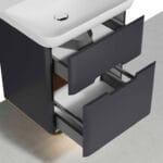VitrA Sento Lavabo Dolabı, 65 cm, İki Çekmeceli, Aydınlatmalı, Mat Antrasit - Görsel 10