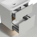 VitrA Sento Lavabo Dolabı, 65 cm, İki Çekmeceli, Aydınlatmalı, Mat Açık Gri - Görsel 2