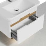 VitrA Sento Lavabo Dolabı, 80 cm, Bir Çekmeceli, Aydınlatmalı, Mat Beyaz - Görsel 10