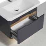 VitrA Sento Lavabo Dolabı, 80 cm, Bir Çekmeceli, Aydınlatmalı, Mat Antrasit - Görsel 12