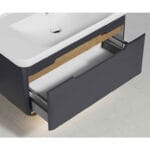 VitrA Sento Lavabo Dolabı, 100 cm, Bir Çekmeceli, Aydınlatmalı, Mat Antrasit - Görsel 9