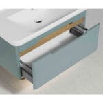 VitrA Sento Lavabo Dolabı, 100 cm, Bir Çekmeceli, Aydınlatmalı, Mat Fiyord Yeşili - Görsel 3