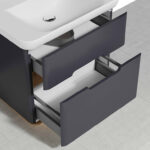 VitrA Sento Lavabo Dolabı, 80 cm, İki Çekmeceli, Aydınlatmalı, Mat Antrasit - Görsel 13