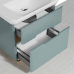 VitrA Sento Lavabo Dolabı, 80 cm, İki Çekmeceli, Aydınlatmalı, Mat Fiyord Yeşili - Görsel 6