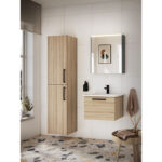 VitrA Root Flat Boy Dolabı, 40 cm, İki Kapaklı, Doğal Meşe - Görsel 7