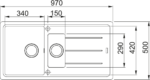 Franke Basis Bfg 651 Oyster 1.5 Gözlü Sağ/Sol Damlalıklı Fragranit Eviye - Görsel 3
