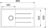 Franke Basis Bfg 611 Stone Grey Tek Gözlü Sağ/Sol Damlalıklı Fragranit Eviye - Görsel 2