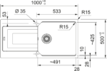 Franke Urban Ubg 611-100 Sahara Tek Gözlü Fragranit Eviye - Görsel 2