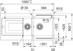 Franke Urban Ubg 651-100 Bianco Tek Gözlü Fragranit Eviye - Görsel 2