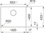 Franke Maris Mrg 110-52 Bianco Tek Gözlü Damlalıksız Bx Fragranit Eviye - Görsel 2