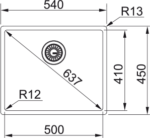 Franke Box Bxx 210/110-50 Tek Gözlü Damlalıksız Çelik Eviye - Görsel 2