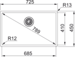 Franke Box Bxx 210/110-68 Tek Gözlü Damlalıksız Çelik Eviye - Görsel 3