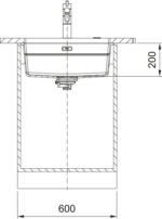 Franke Kubus 2 Kng 110-52 Stone Grey Tek Gözlü Damlalıksız Fragranit Eviye - Görsel 5