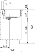Franke Mythos Masterpiece Bxm 210/110-50 Tek Gözlü Damlalıksız Cooper Çelik Eviye - Görsel 5