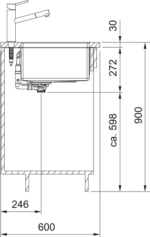 Franke Mythos Masterpiece Bxm 210/110-50 Tek Gözlü Damlalıksız Cooper Çelik Eviye - Görsel 7