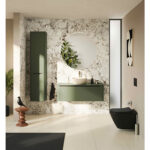 VitrA Integra Round Lavabo Dolabı, 120 cm, Bir Çekmeceli, Çanak Lavabo Uyumlu, Mat Yeşil, Lavabosuz - Görsel 3