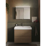 VitrA Metropole Edge Dolaplı Ayna, 80 cm, Aydınlatmalı, Açık Meşe - Görsel 4