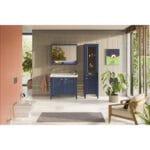 VitrA Valarte Neo Dolaplı Ayna, 100 cm, Üç Kapaklı, Aydınlatmalı, Çelik Mavisi - Görsel 2