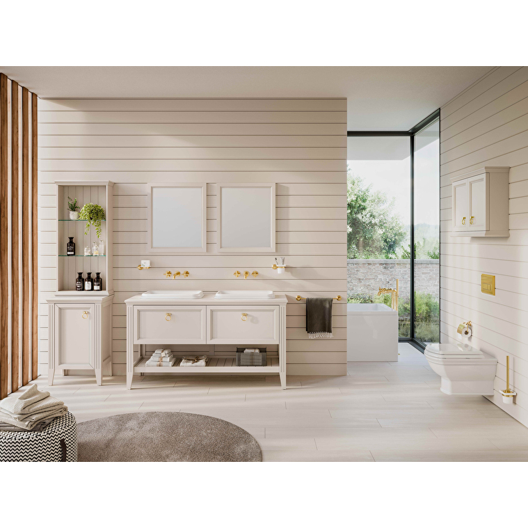 VitrA Valarte Üst Ünite, 75 cm, İki Kapaklı, Mat Fildişi - Görsel 6