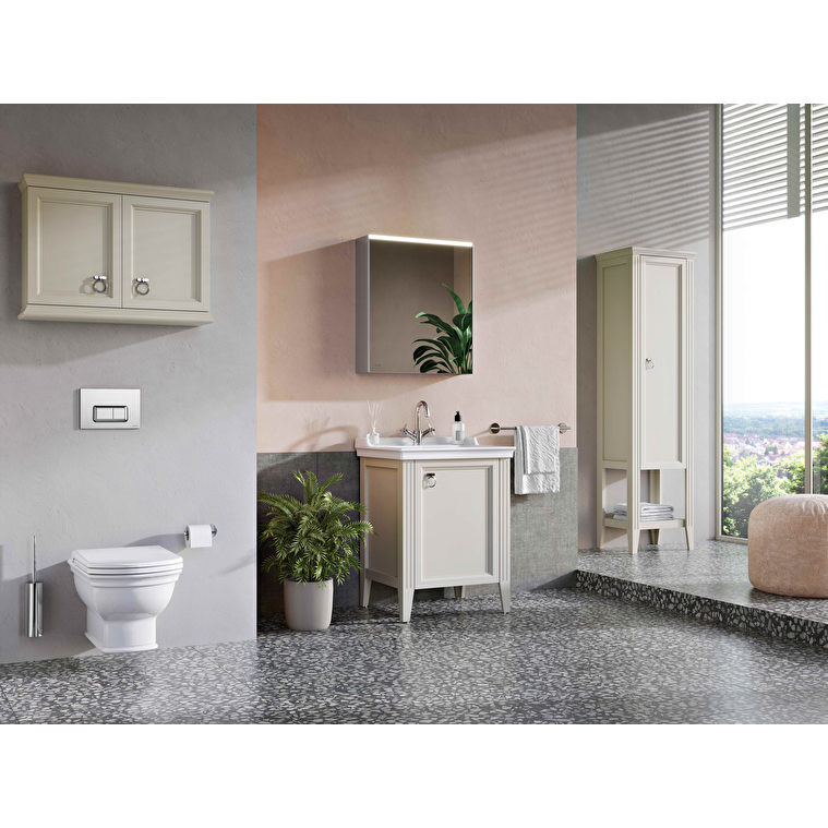 VitrA Prime Dolaplı Ayna, 60 cm, Aydınlatmalı, Sensörlü, Ayarlanabilir Işık, Fırçalı Krom, Sağ - Görsel 2