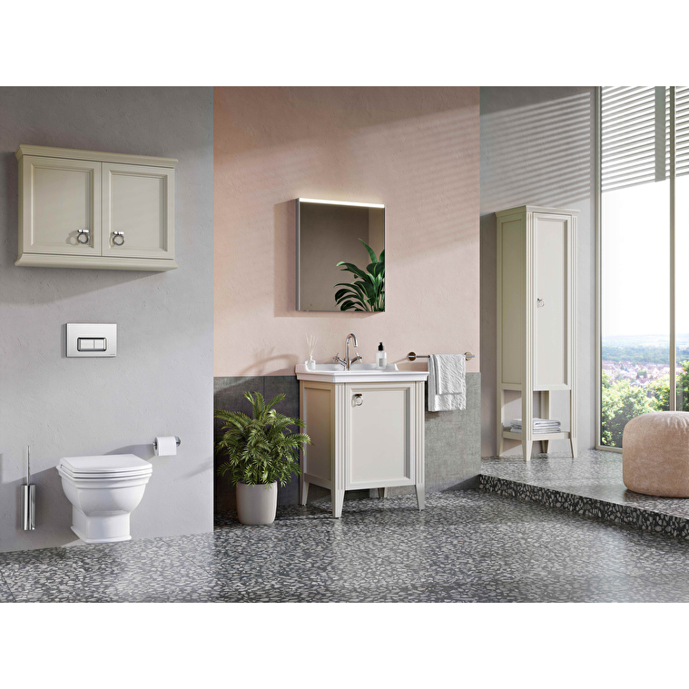 VitrA Valarte Üst Ünite, 75 cm, İki Kapaklı, Mat Fildişi - Görsel 5